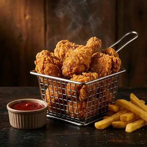 Fried Chicken & Snacks at Al Razi Restaurant - Best Arabian Food Kerala