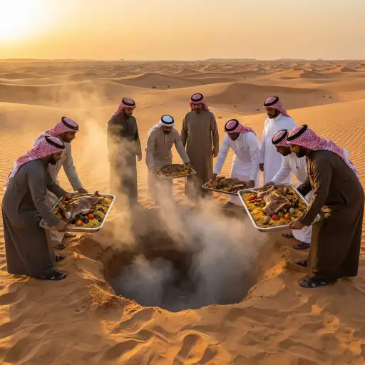 Mutton Kuzhimandi Dum Cooking - Al Razi's authentic Arabian Mutton Mandi preparation